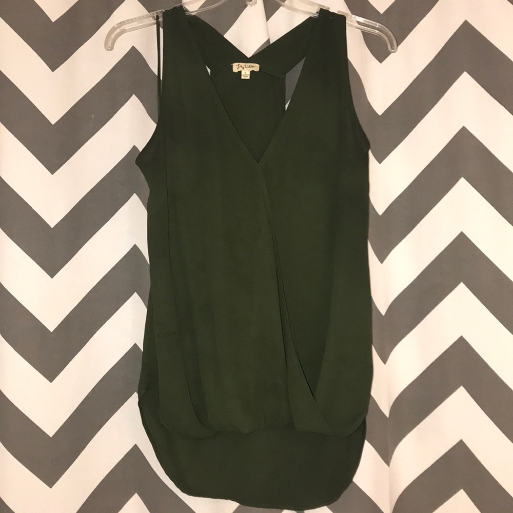 Lily White faux wrap tank top.